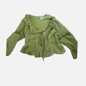Princess Polly Green Top Size